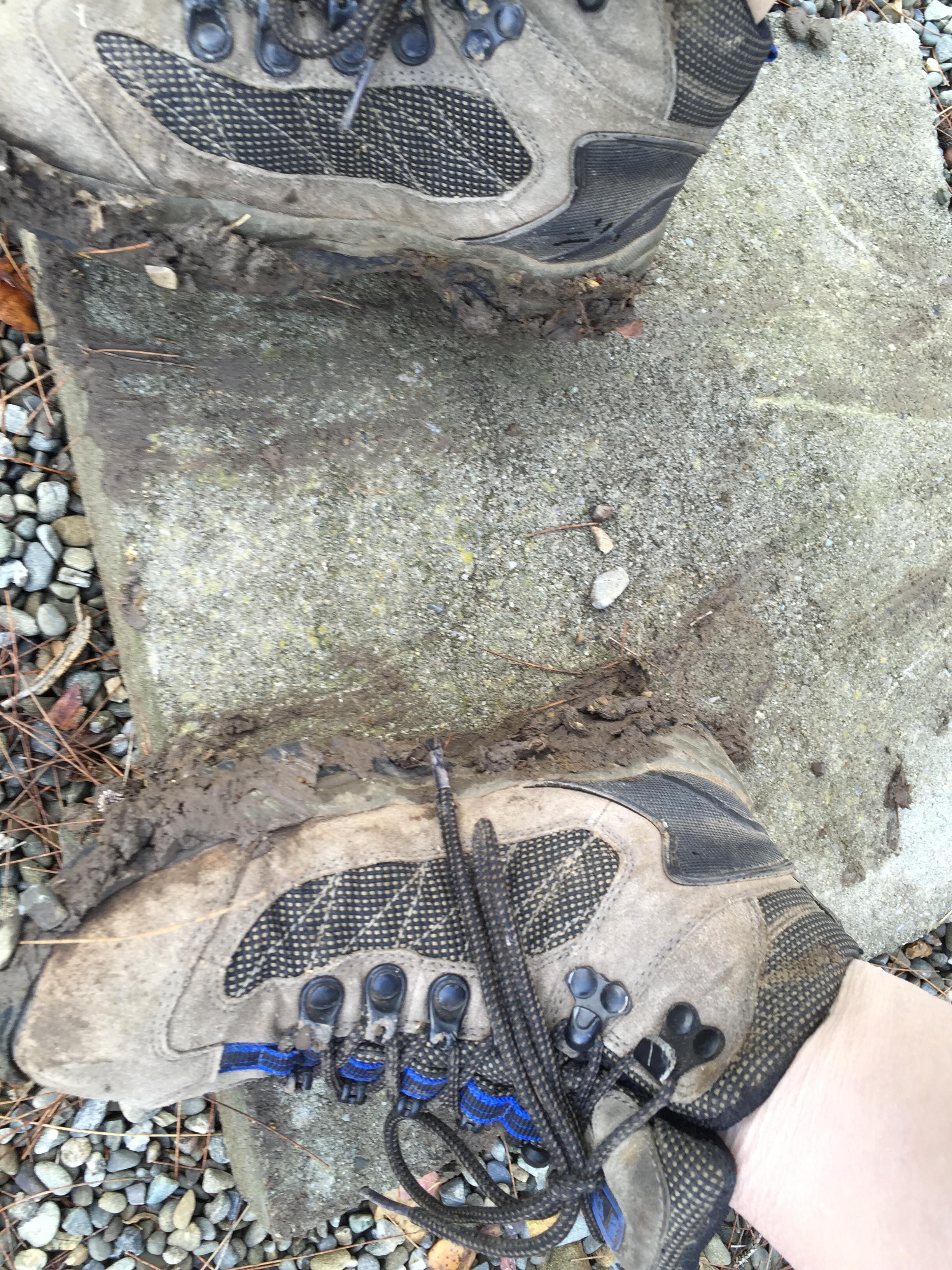 Muddy boots
