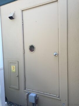 Utility closet door before