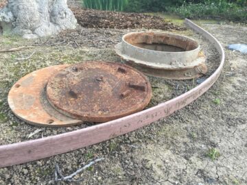 Septic tank lids and collars
