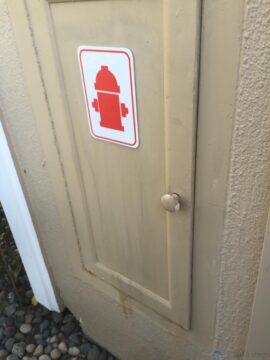 New 'Fire Hydrant' sign