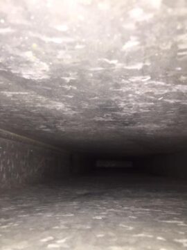 Down into vent after cleaning
