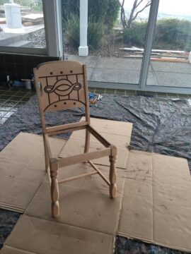 Chair stripped and sanded