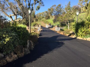 Newly paved driveway