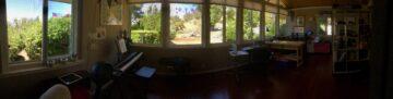 Office panorama with window decals