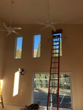 Installing blinds at a second story height