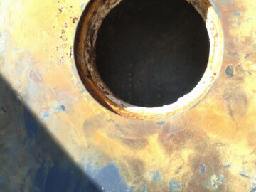 Rusted old water heater
