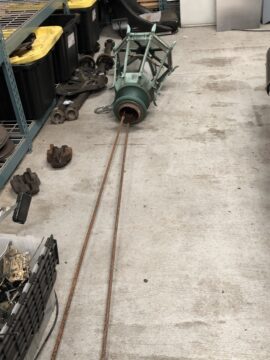 Rusted steel support rods