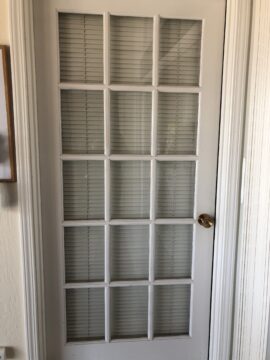 Guest room door blinds