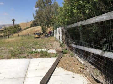 Replacing rotting fencing