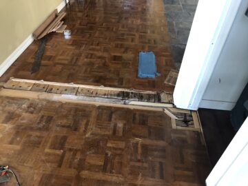Leak-damaged floor