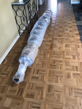 The huge rug when it arrived