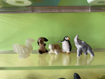 Duck and penguin figurines