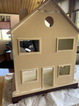 Salvaged and sanded dollhouse