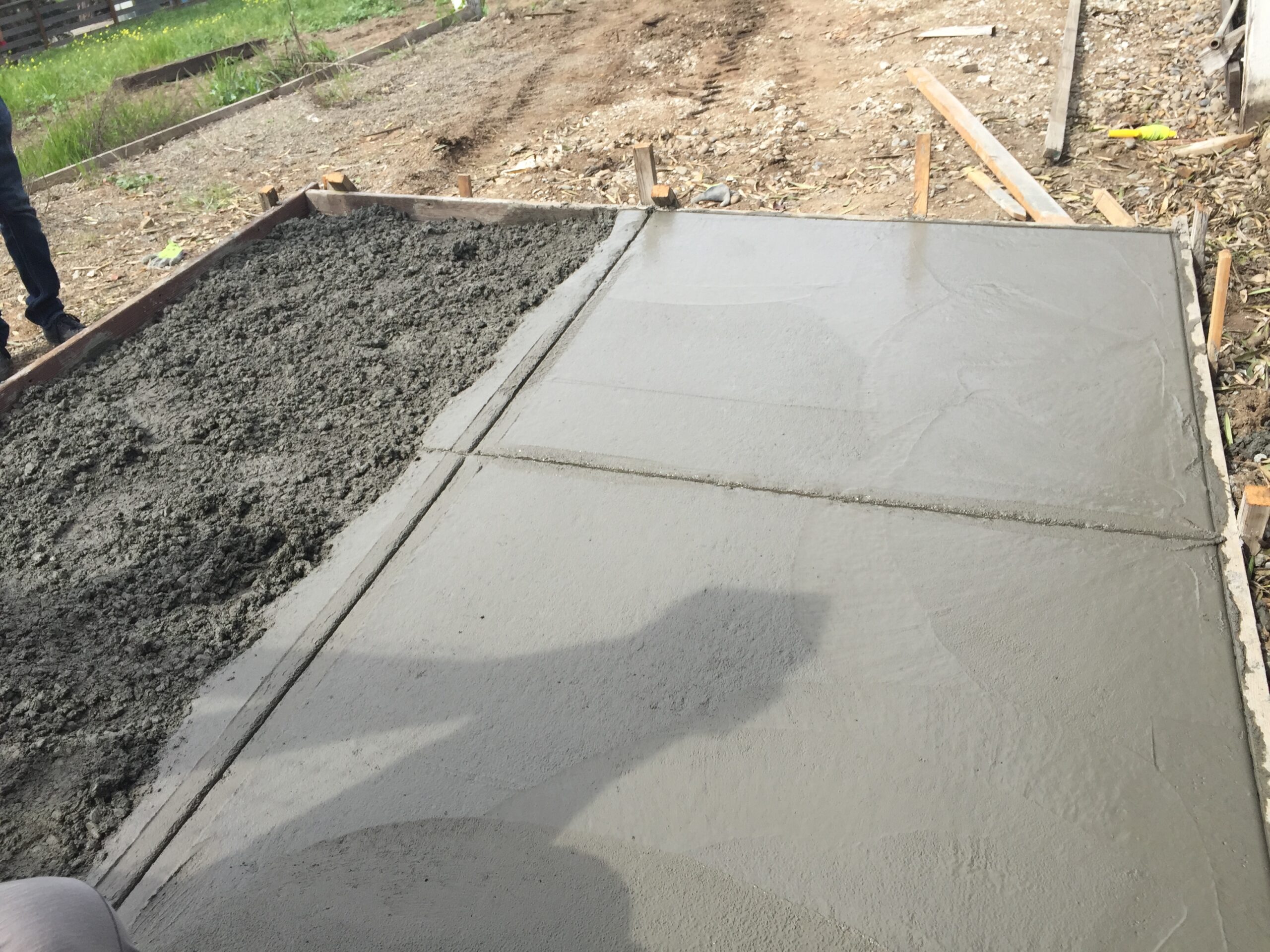 New concrete pad