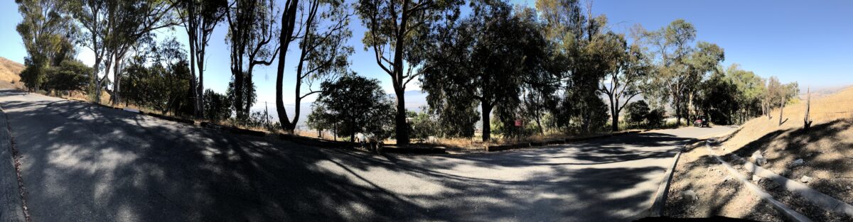 Panorama of private road April 2020