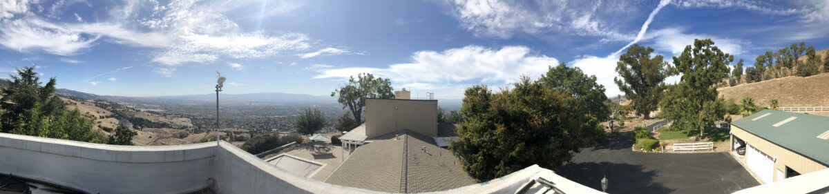 Panorama from studio roof May 2021